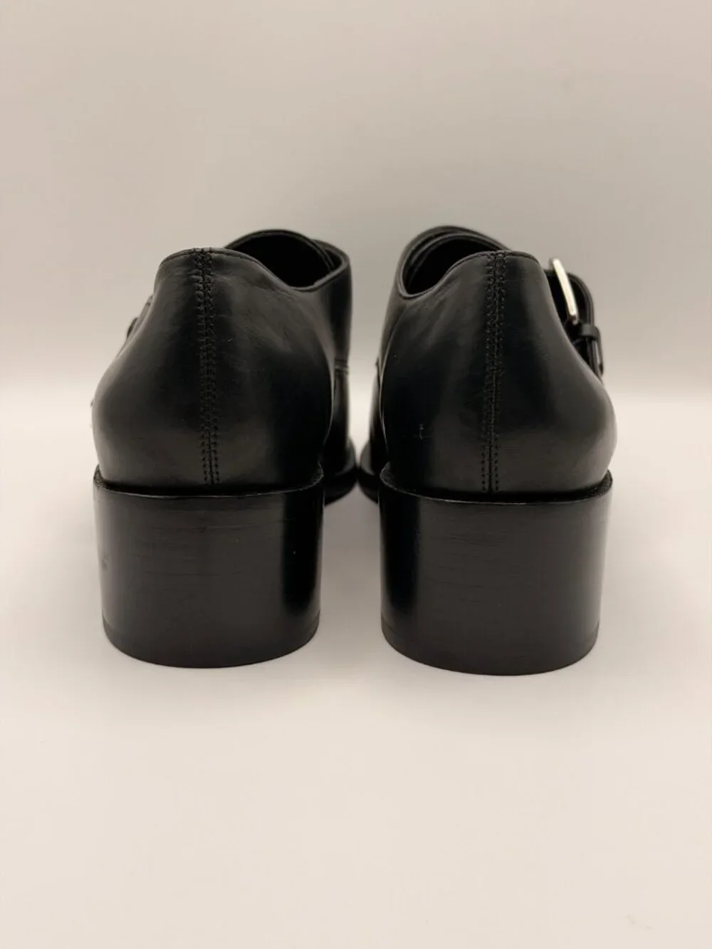 Vince Women's Lennox Blaxk Leather Loafer Pumps Heel Sz 8